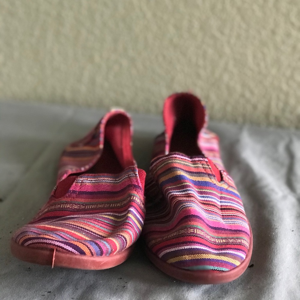 Pink/multi color flats